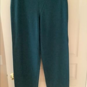 Eileen Fisher 100% Wool Pull on Pants - Teal Size Large
